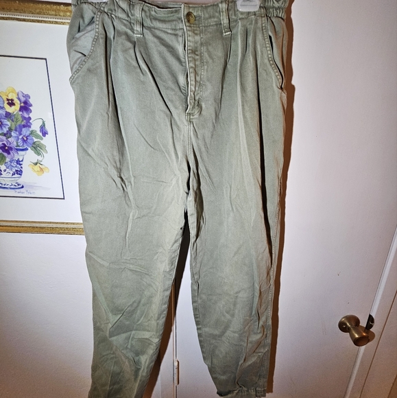 Old Navy Pants - American Eagle Women's Pants Straight High Rise  Stretch Olive Green